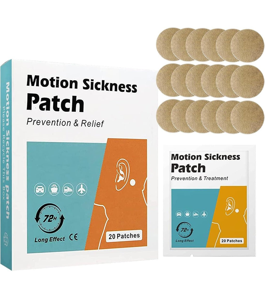 Sea Sickness Patch, 20 Count Motion Sickness Patches - Relieves Dizziness from Seasickness and carsickness, Suit for Travel of Car and Boat Rides, Cruise and Airplane - MyTravelShop.ca