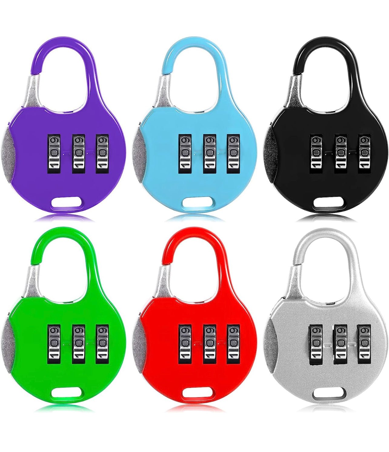 3-Digit Combination Locks Small Travel Padlocks Code Locks for