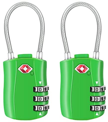 Hongchun TSA Luggage Locks, [2 Pack] Diyife 4 Digit Code Lock