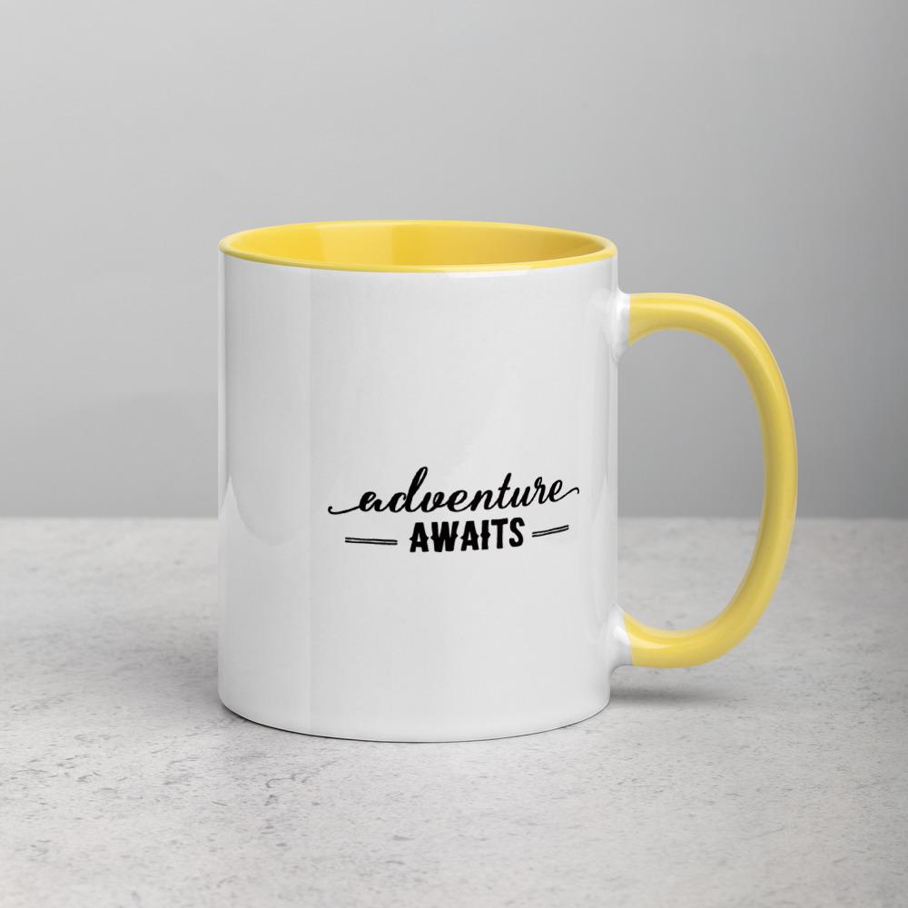 Adventure Awaits! Mug with Color Inside - My Travel Shop