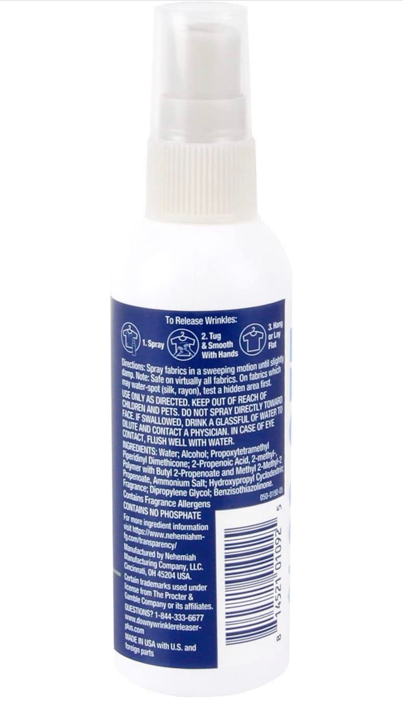  Cold Iron Wrinkle Release Spray for Clothes. Atlas Travel Size  3 fl oz/89 ml. Fragrance Free. Fast, Easy to Use Ironing Alternative.  Spray, Smooth, Hang. Award Winning for People on The