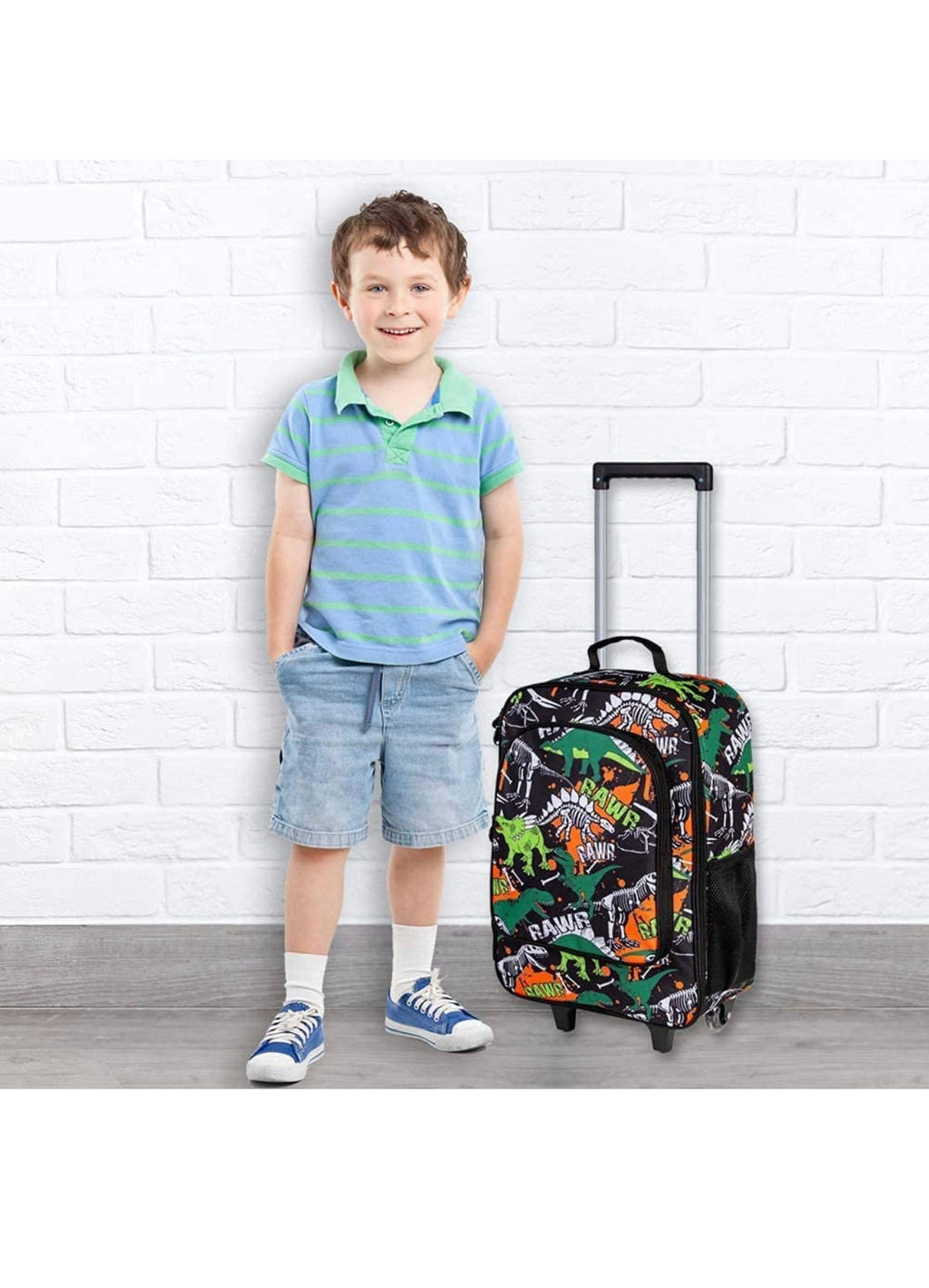 Kids Luggage for Boys, Cute Dinosaur Rolling Wheels Suitcase for Toddler Children - MyTravelShop.ca
