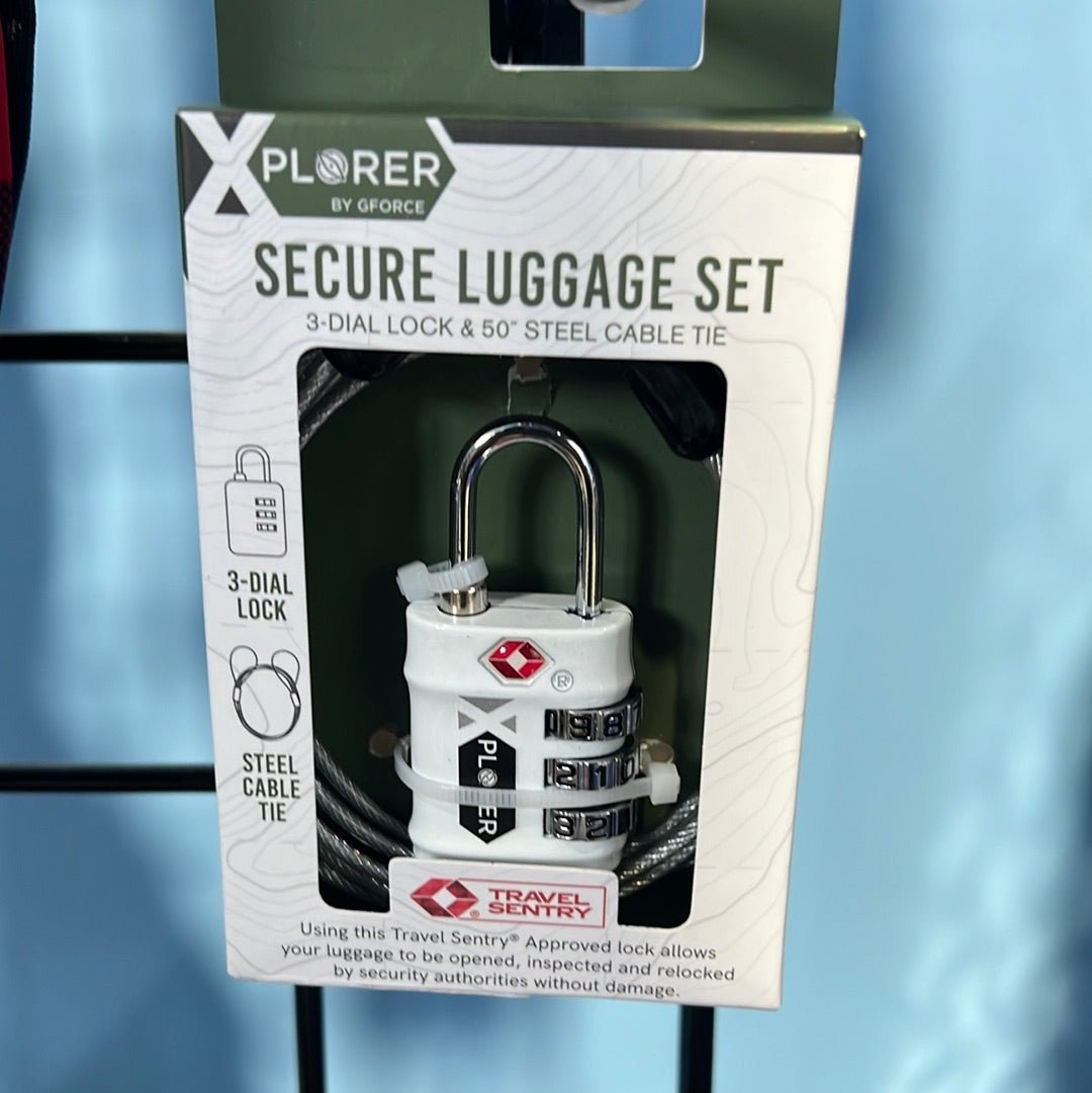 Luggage Lock with 50” Steel Cable Tie - MyTravelShop.ca