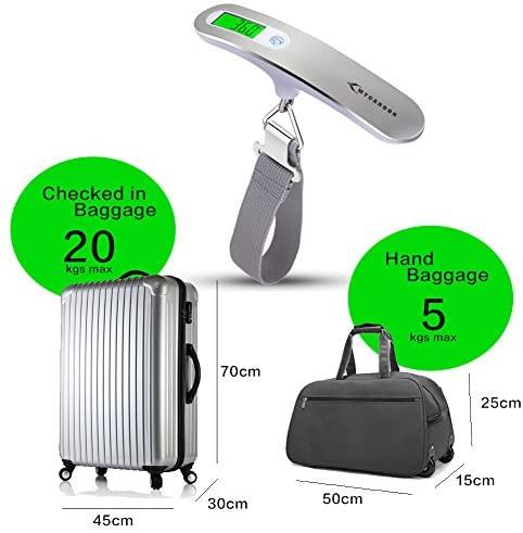 High-Precision Luggage Scale - Samadex Portable Digital Suitcase