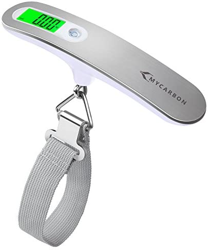 Luggage Scale, Electronic Suitcase Scale Digital Scales High Precision Hanging Scale 110 lb/ 50KG with Backlit Ultra Portable Scale Stainless Steel - My Travel Shop