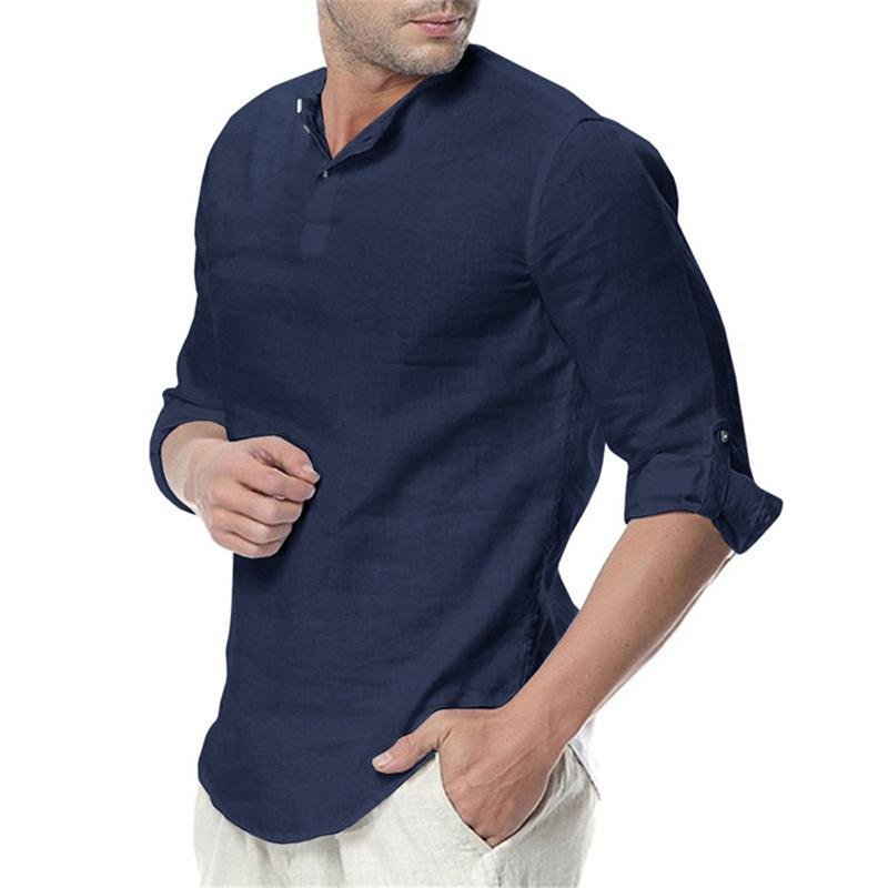 Smart Casual Long Sleeve Shirt, Shirt Casual Smart Cotton