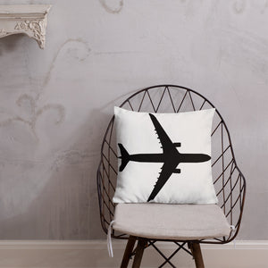 Pillow with plane and travel quote - Exclusive Custom Design MyTravelShop - My Travel Shop
