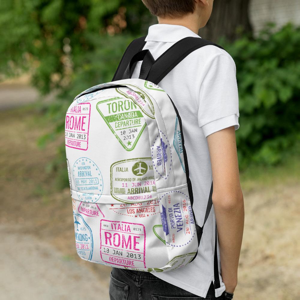 Passport Stamps Backpack - My Travel Shop