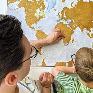 Scratch The World Travel Map - Scratch Off World Map Poster - X-Large 33 x 23 - My Travel Shop