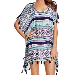 Striped Beach Cover Up - My Travel Shop
