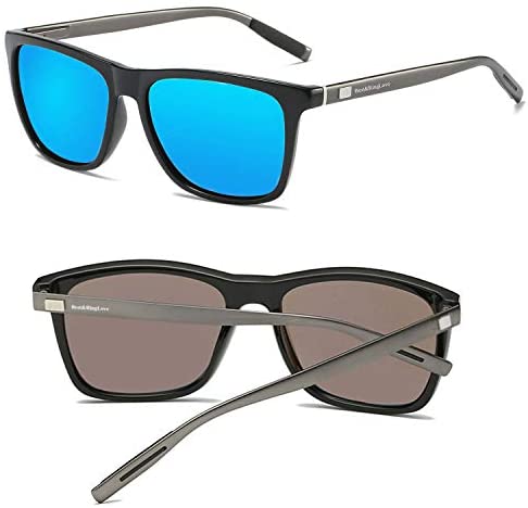 Sunglasses for Men/Women Polarized Vintage Sun Glasses Silver leg