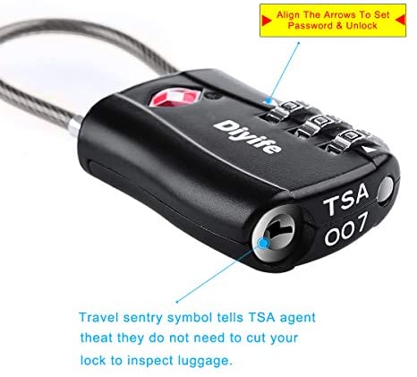 TSA Luggage Locks,[Newest Version][2 Pack] Diyife 3-Digit Travel Lock, Combination Padlocks, Code Lock for Travel Suitcase Luggage Bag Case - My Travel Shop